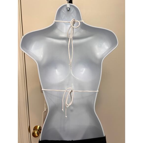 Good American Green Marble Triangle String Bikini Top Sz 3 Large Tie Back - Picture 4 of 8